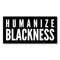 humanize blackness logo on a black background